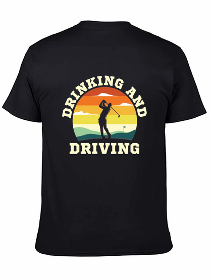 Camiseta Negra Divertida Golf y Humor