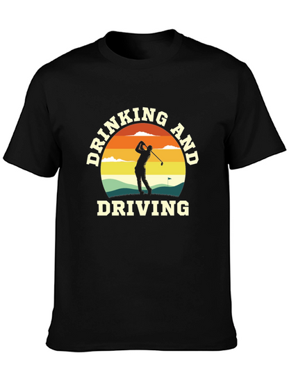 Camiseta Negra Divertida Golf y Humor