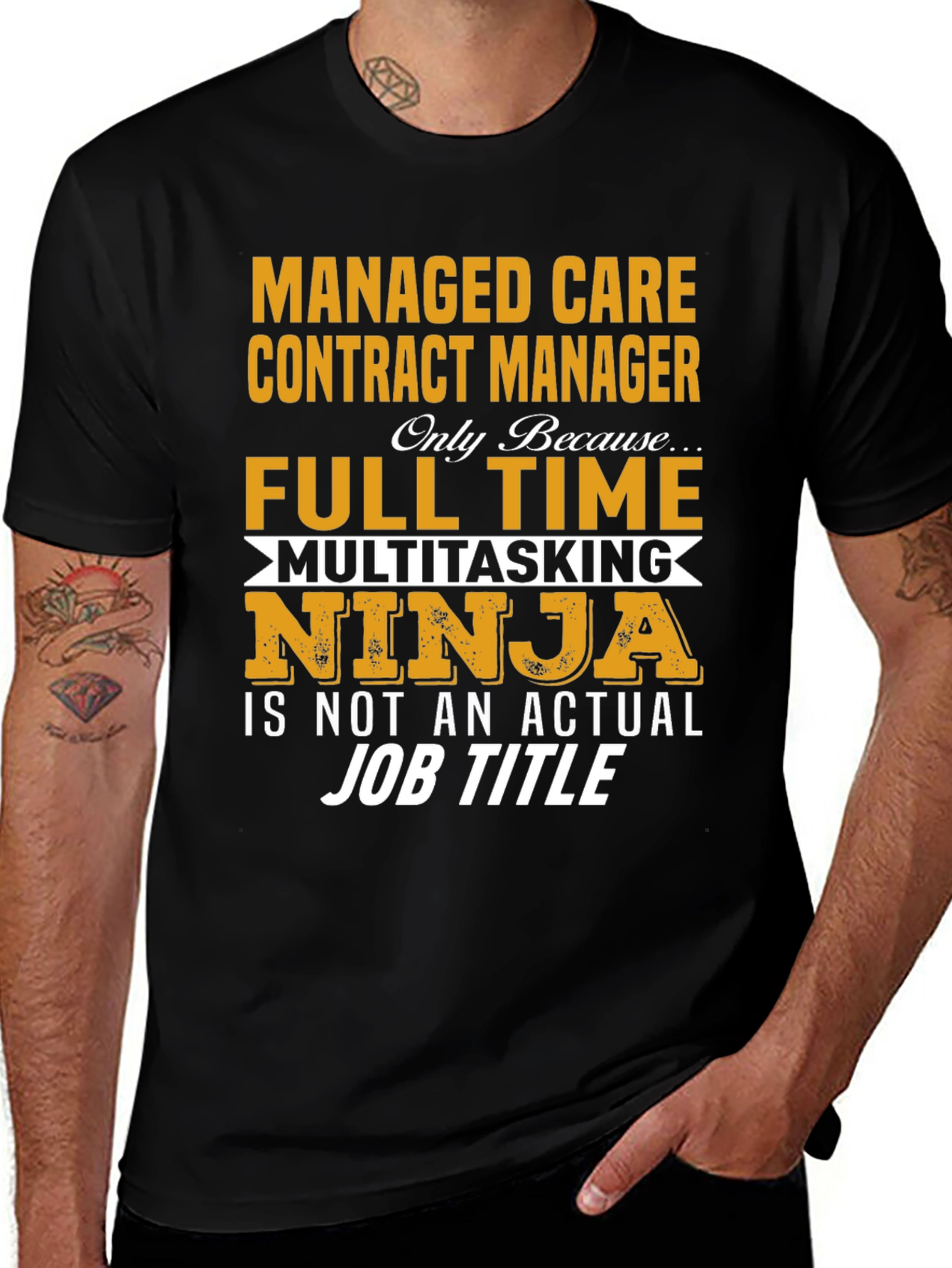 Camiseta Negra: Managed Care Contract Manager Ninja