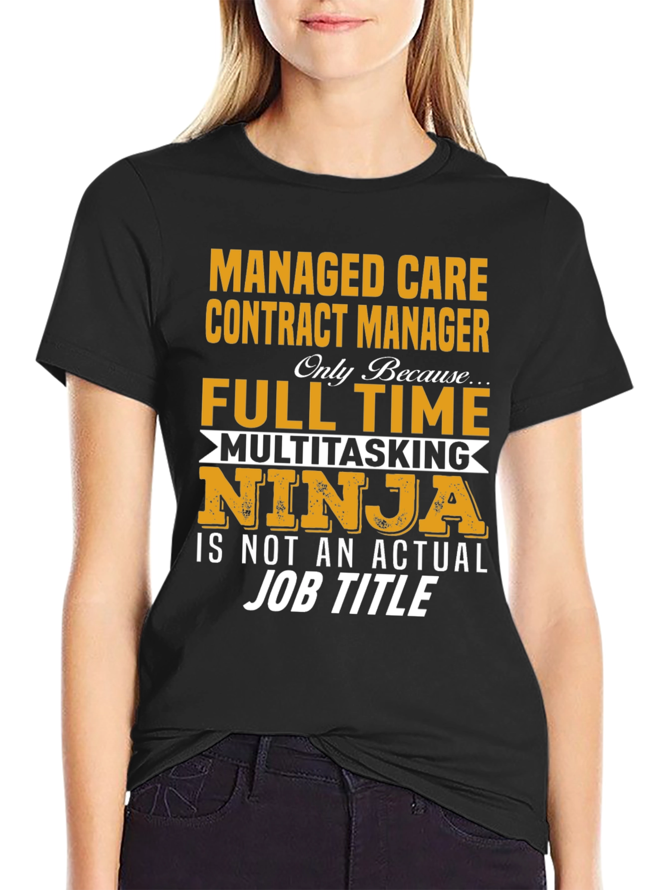 Camiseta Negra: Managed Care Contract Manager Ninja