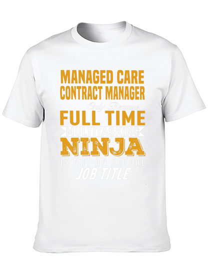 Camiseta Negra: Managed Care Contract Manager Ninja