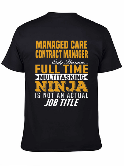 Camiseta Negra: Managed Care Contract Manager Ninja