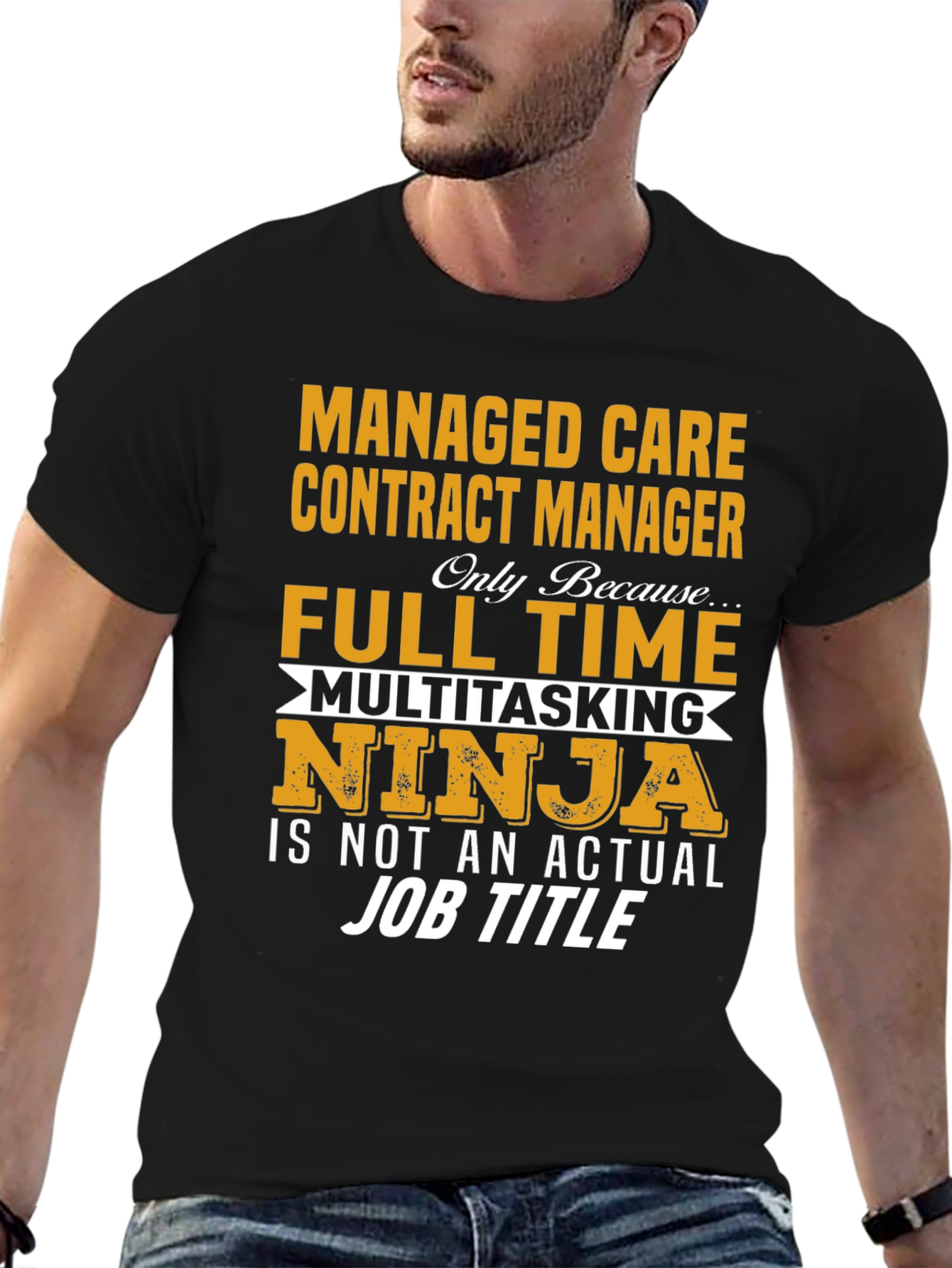 Camiseta Negra: Managed Care Contract Manager Ninja
