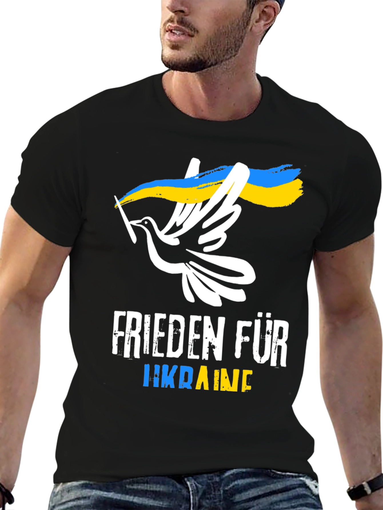 Camiseta Negra: Paz Para Ucrania