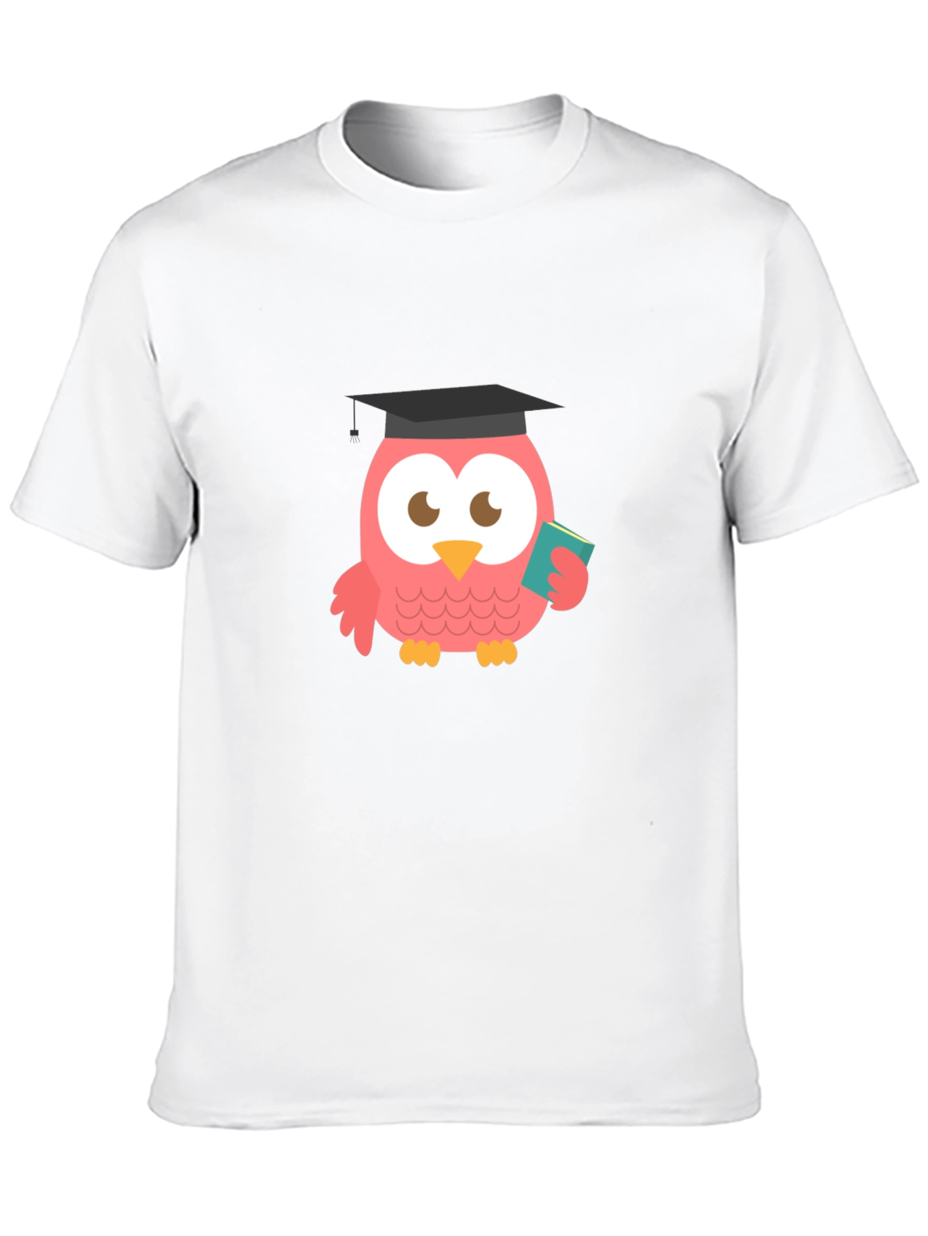 Camiseta Negra con Búho Graduado