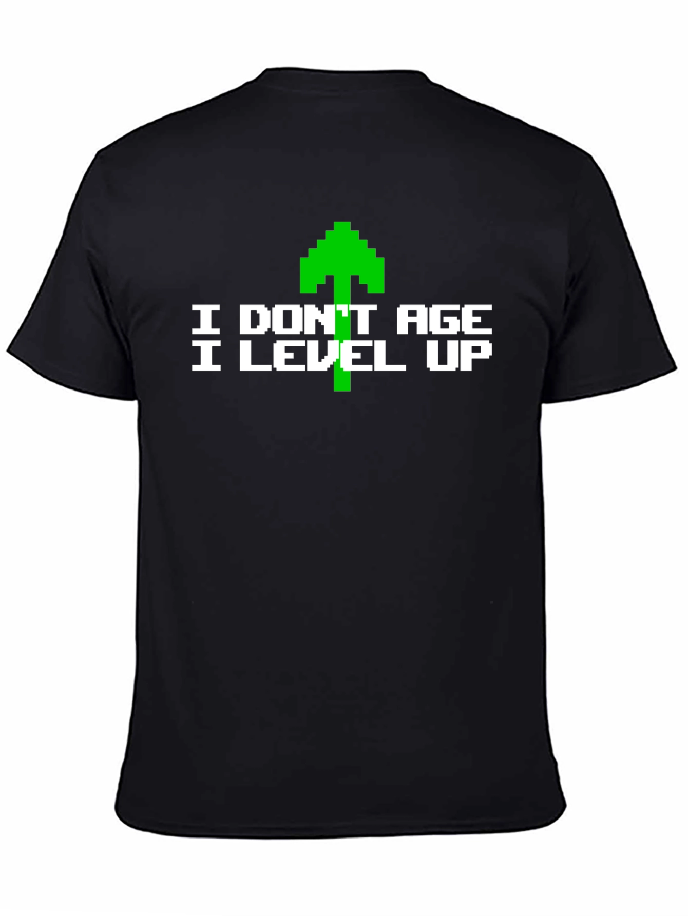 Camiseta Hombre Negra con Diseño Gamer Level Up