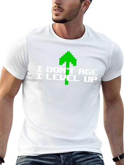 Camiseta Hombre Negra con Diseño Gamer Level Up