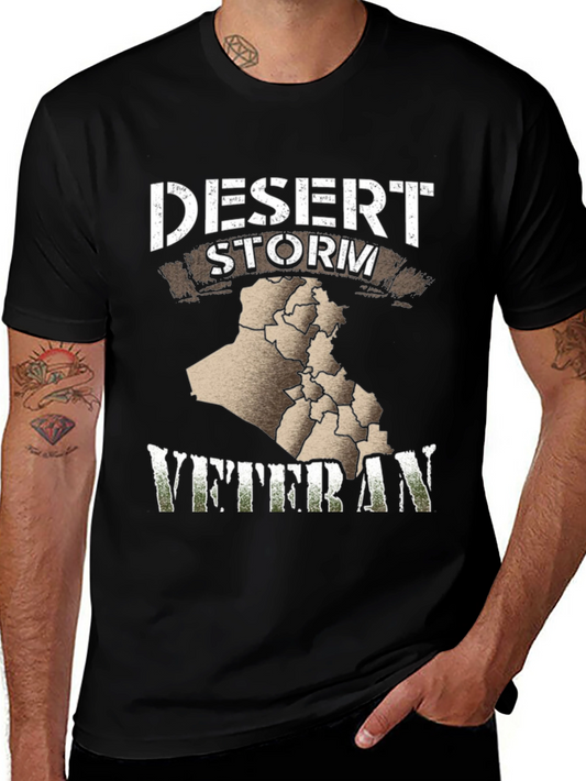 Camiseta Negra Veterano Tormenta del Desierto