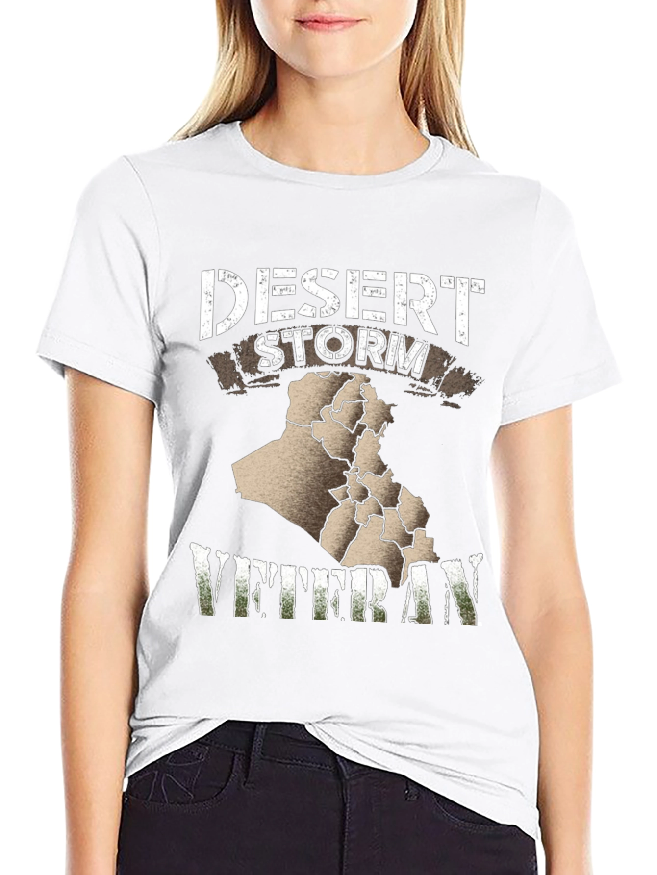 Camiseta Negra Veterano Tormenta del Desierto