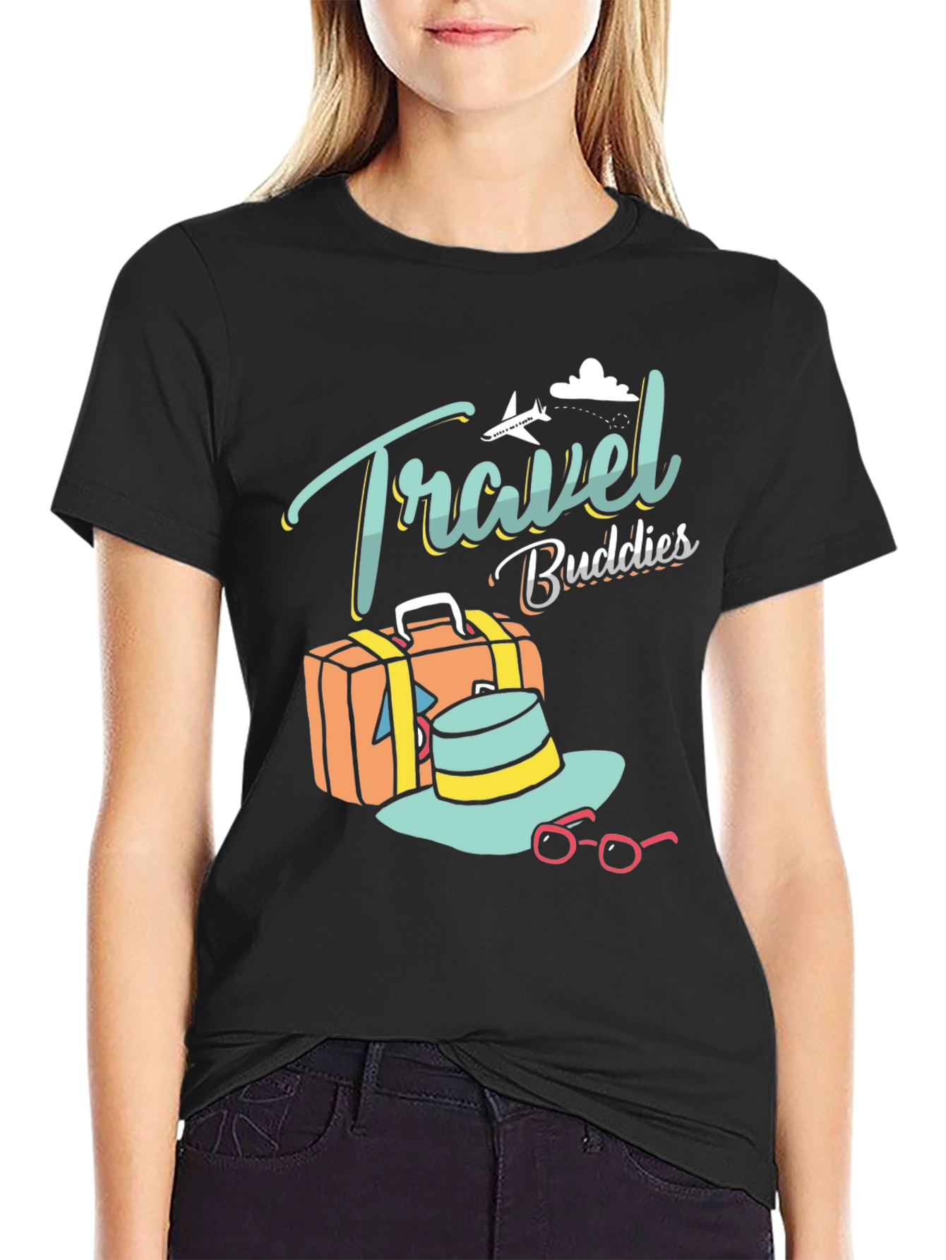 Camiseta Negra Travel Buddies
