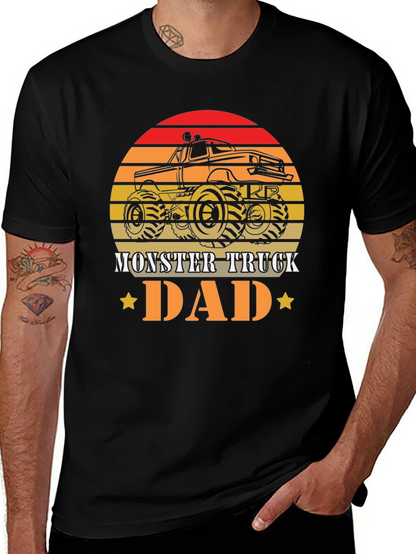 Camiseta Hombre Diseño Retro Monster Truck Dad