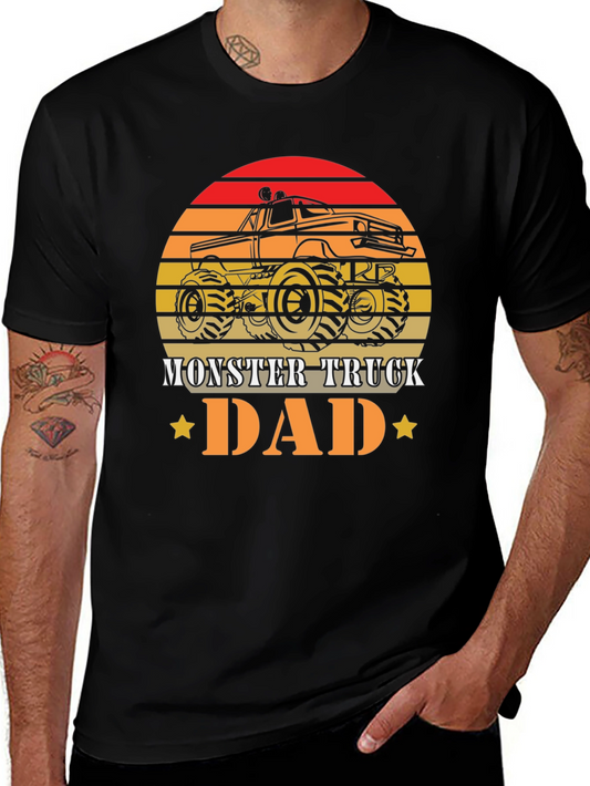 Camiseta Hombre Diseño Retro Monster Truck Dad