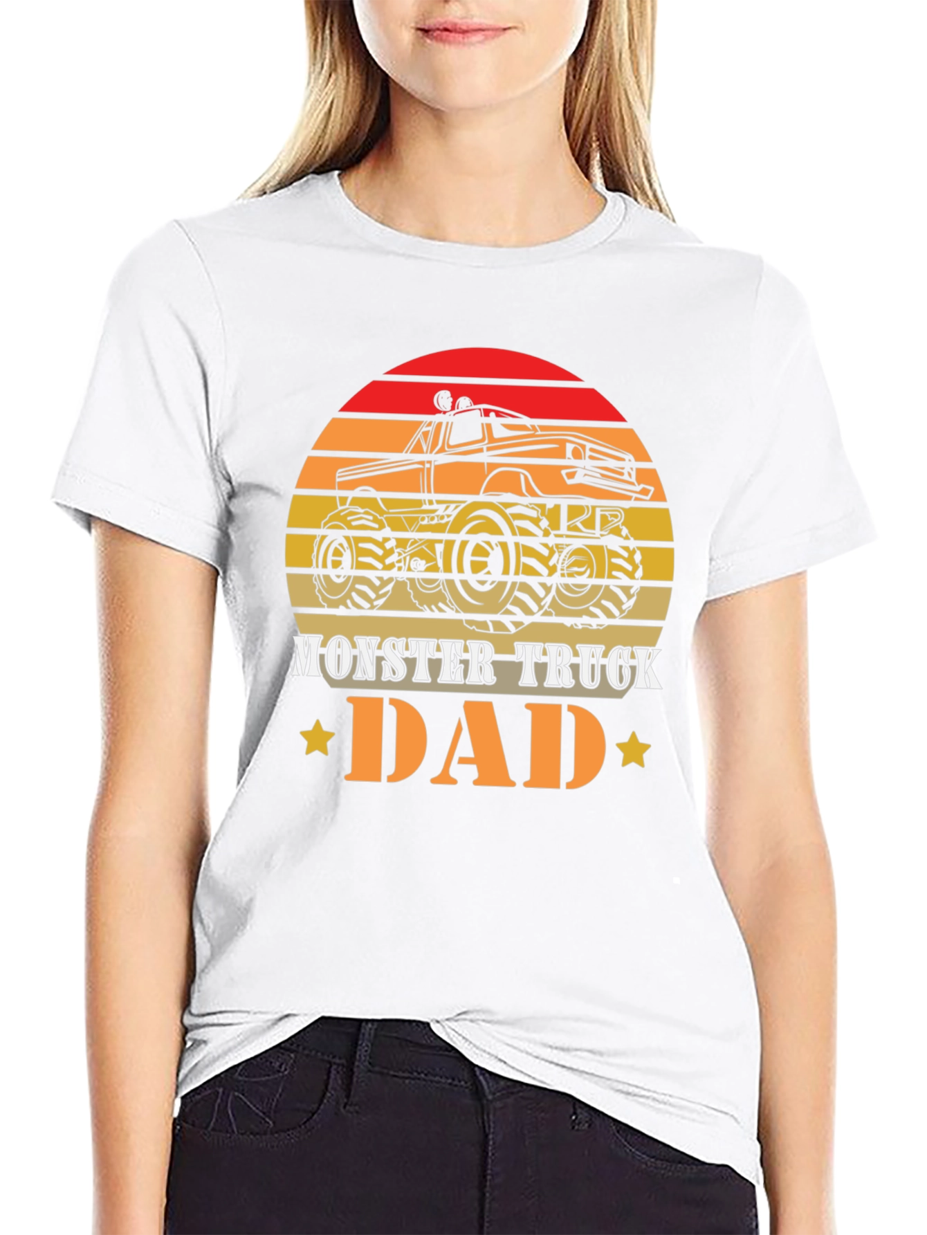 Camiseta Hombre Diseño Retro Monster Truck Dad