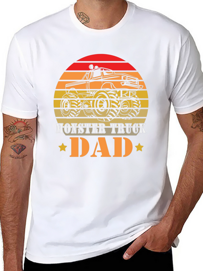 Camiseta Hombre Diseño Retro Monster Truck Dad