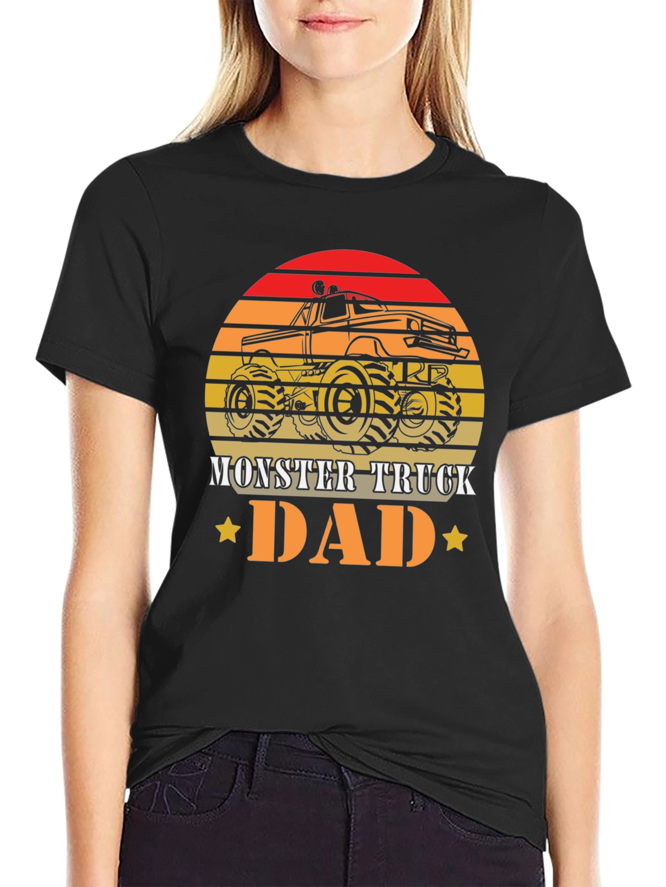 Camiseta Hombre Diseño Retro Monster Truck Dad
