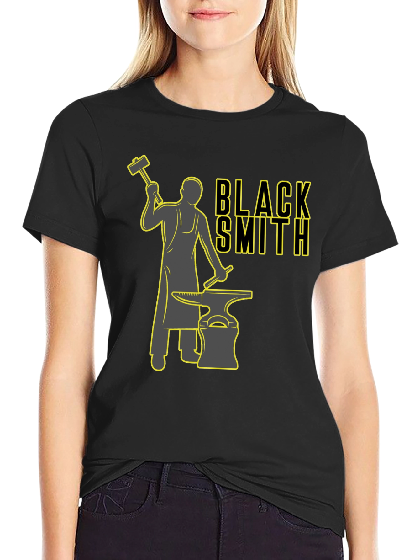 Camiseta Negra Estampada Herrero Forja