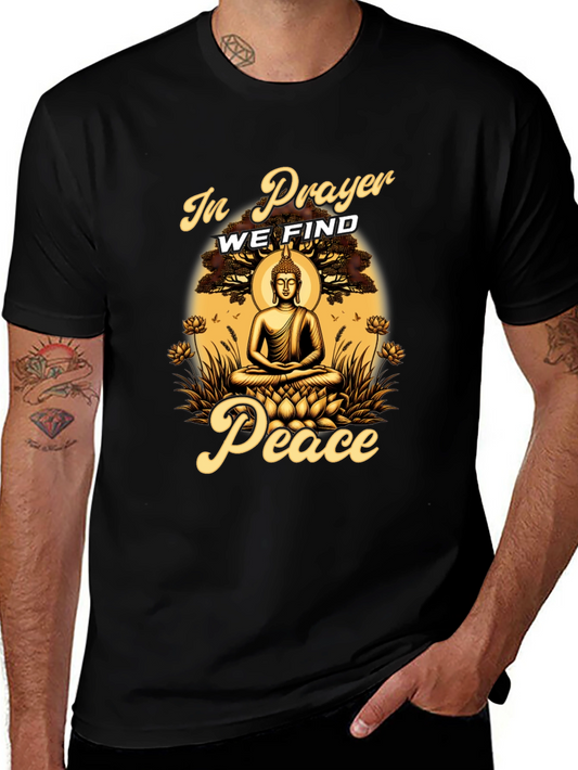 Camiseta Negra con Diseño de Buda - Encuentra la Paz