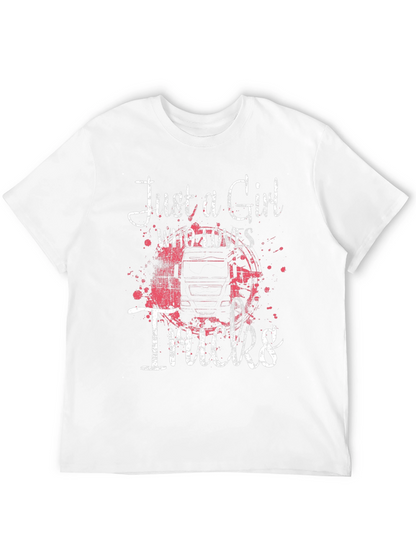 Camiseta Negra Just a Girl Who Loves Trucks