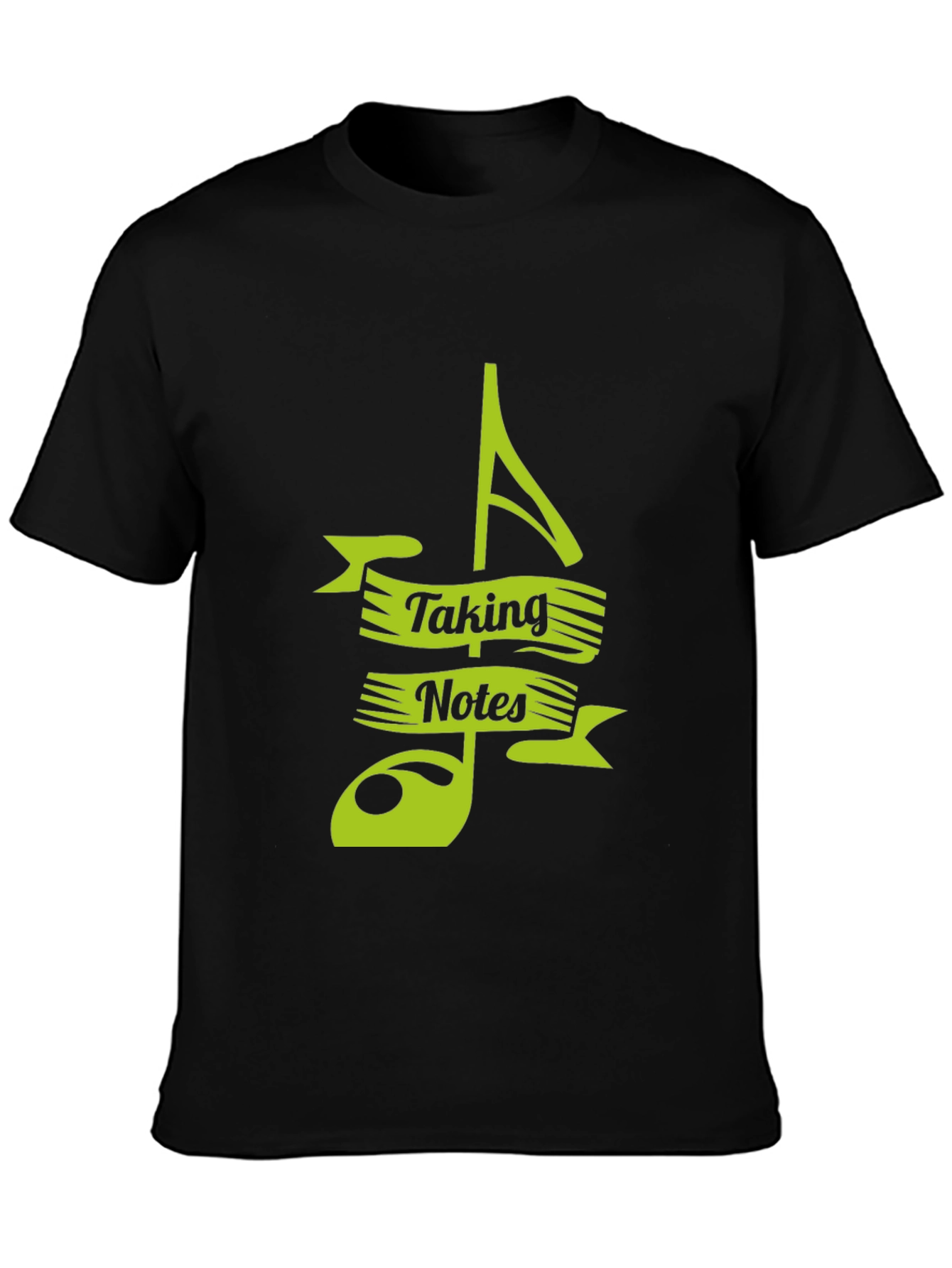 Camiseta Negra Musical Taking Notes