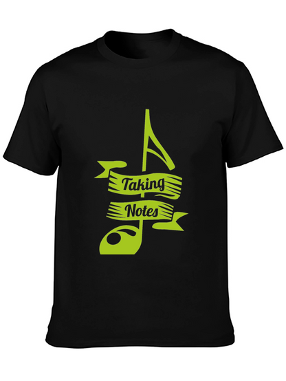 Camiseta Negra Musical Taking Notes