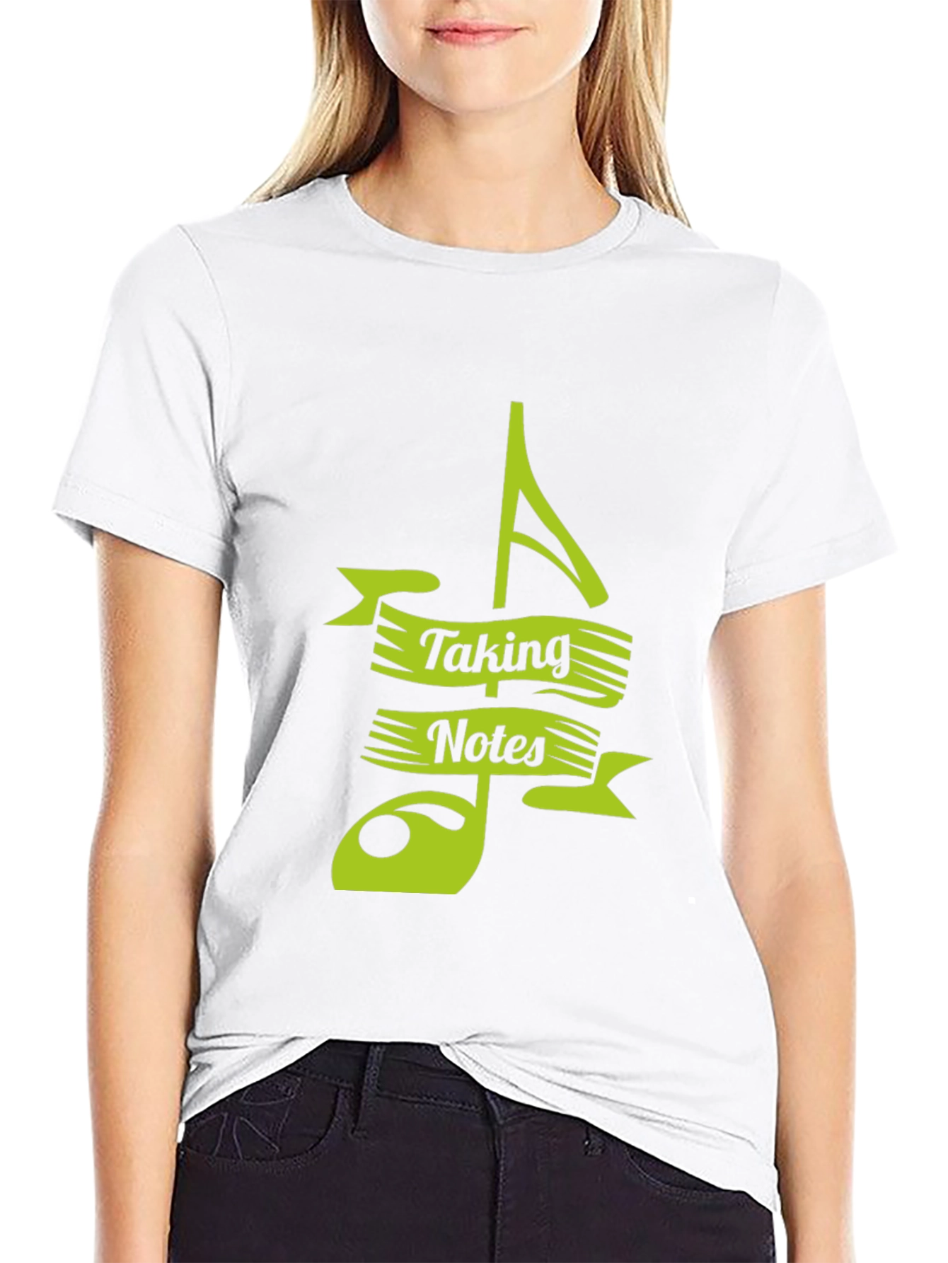 Camiseta Negra Musical Taking Notes