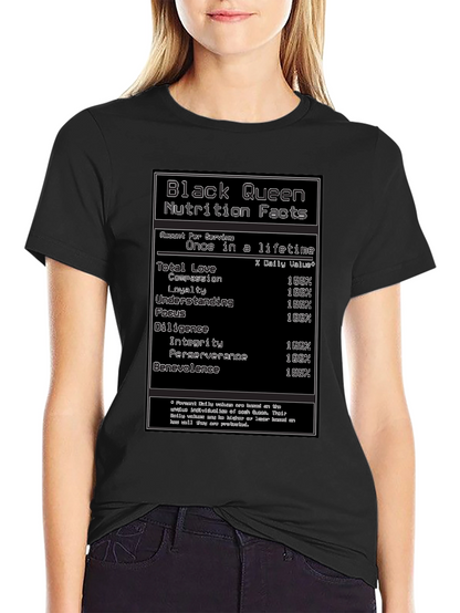 Camiseta Negra Black Queen Nutrition Facts