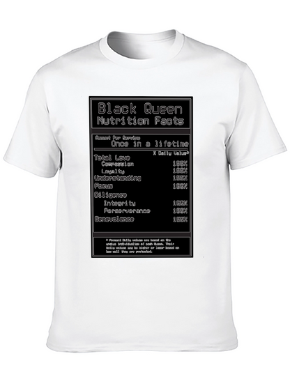 Camiseta Negra Black Queen Nutrition Facts
