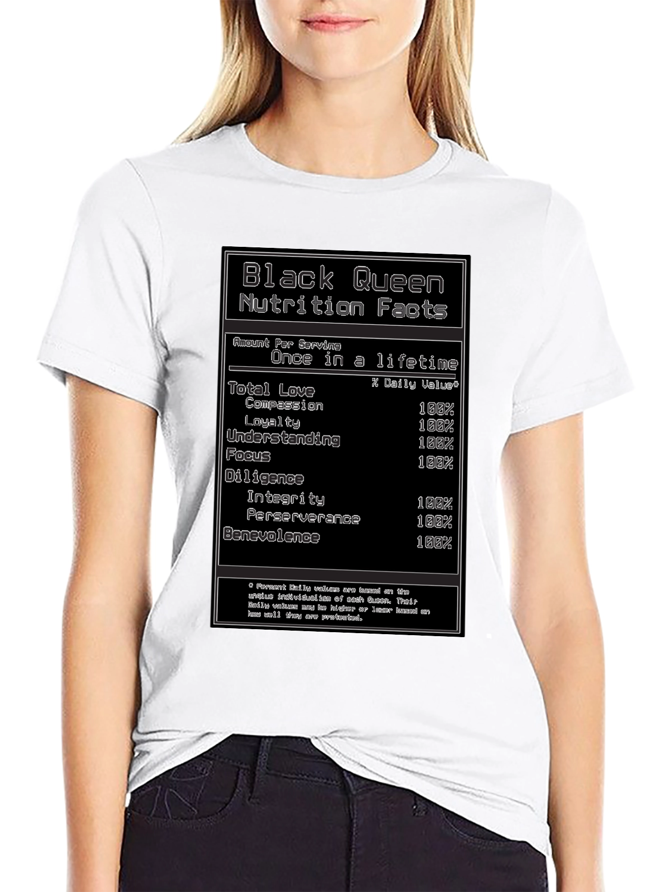 Camiseta Negra Black Queen Nutrition Facts