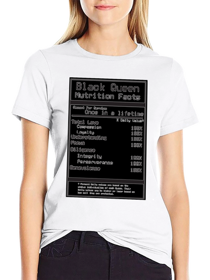 Camiseta Negra Black Queen Nutrition Facts