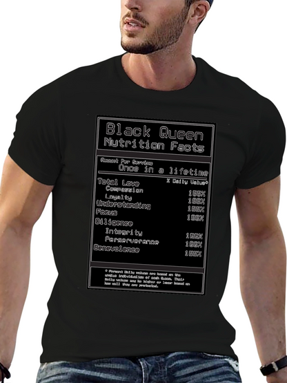 Camiseta Negra Black Queen Nutrition Facts