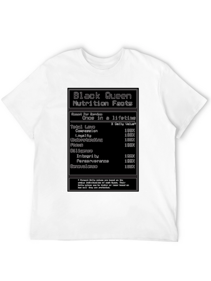 Camiseta Negra Black Queen Nutrition Facts