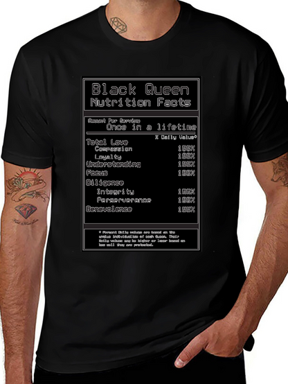 Camiseta Negra Black Queen Nutrition Facts
