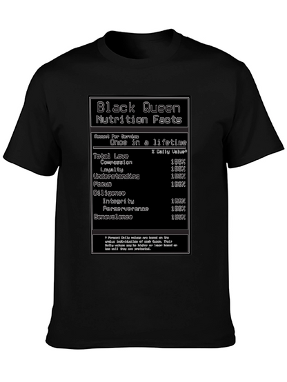Camiseta Negra Black Queen Nutrition Facts