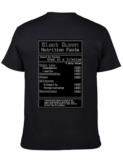 Camiseta Negra Black Queen Nutrition Facts