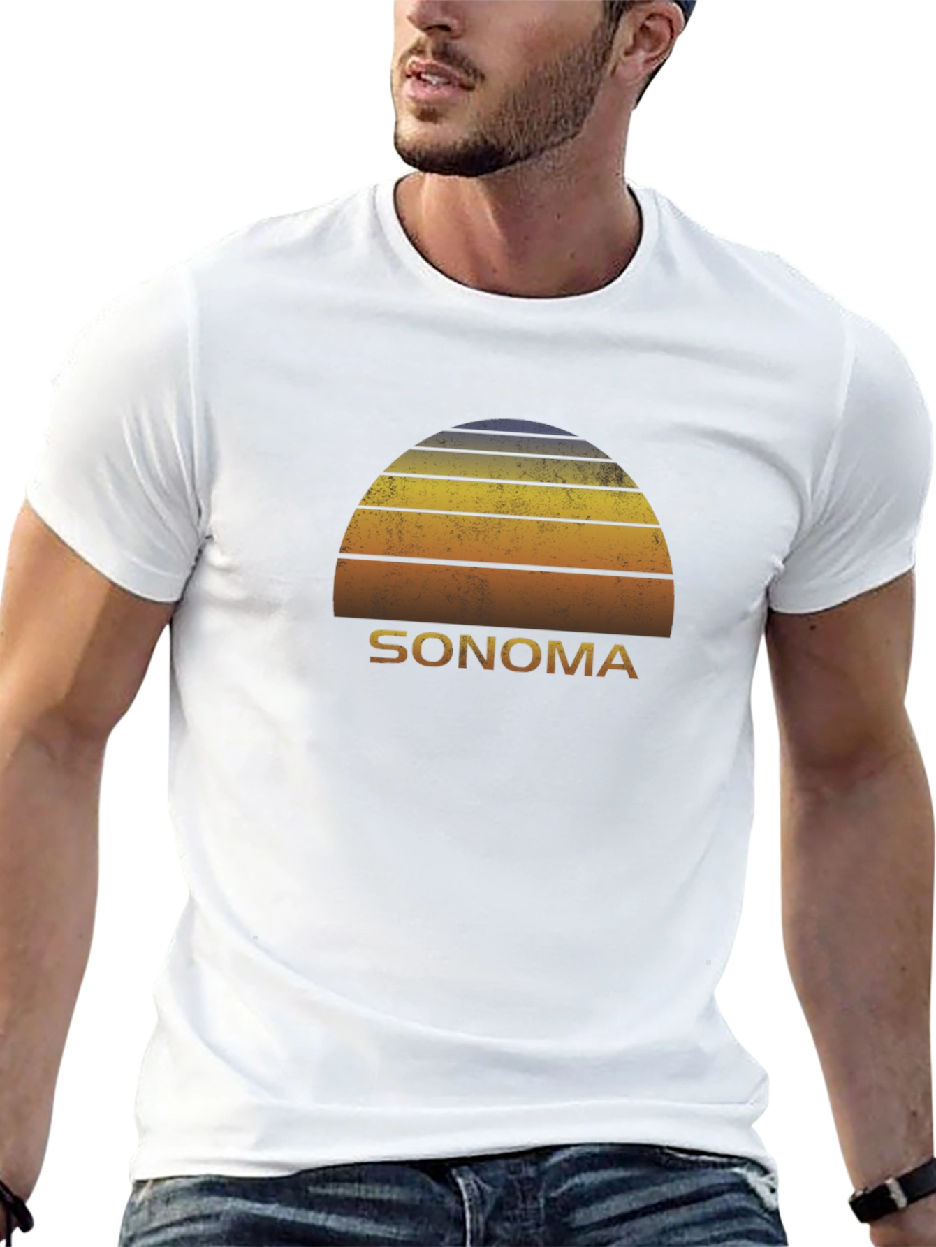 Camiseta Hombre Sonoma Sunset Retro