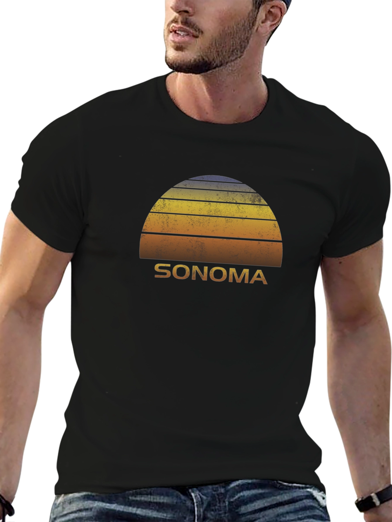 Camiseta Hombre Sonoma Sunset Retro