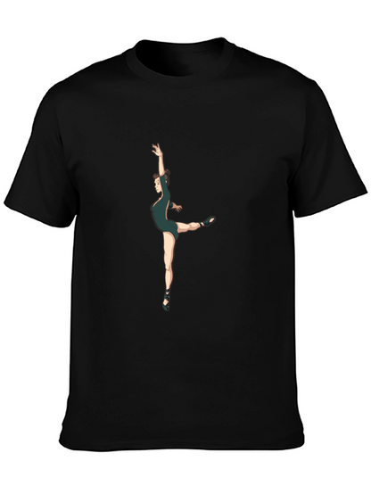 Camiseta Negra Hombre - Diseño Bailarina
