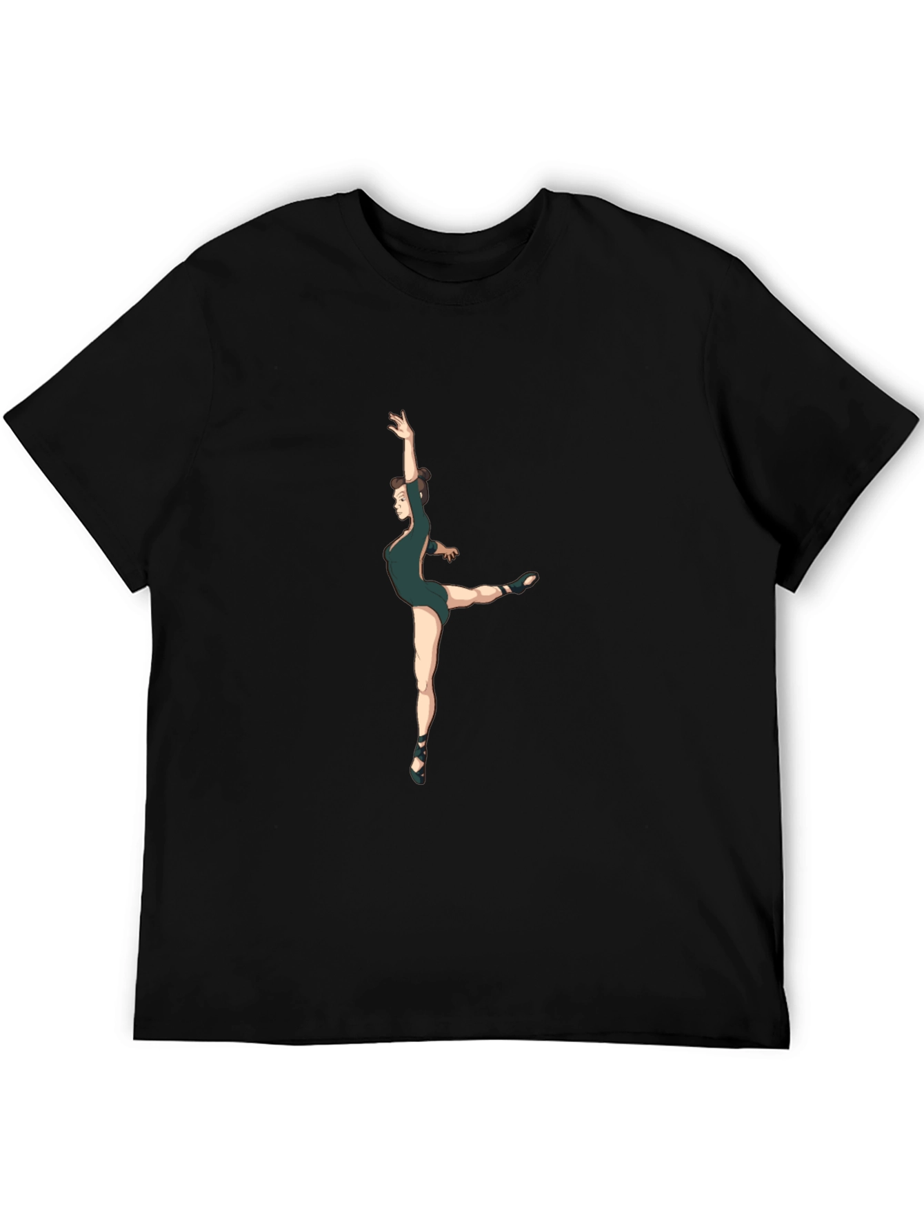Camiseta Negra Hombre - Diseño Bailarina