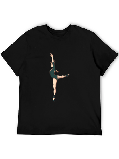 Camiseta Negra Hombre - Diseño Bailarina