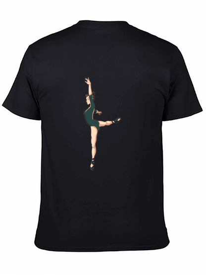 Camiseta Negra Hombre - Diseño Bailarina