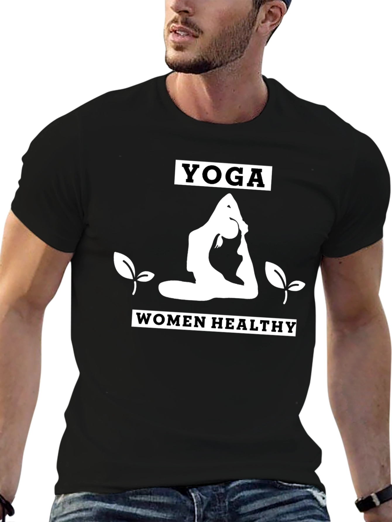 Camiseta Yoga Mujer Saludable Negra