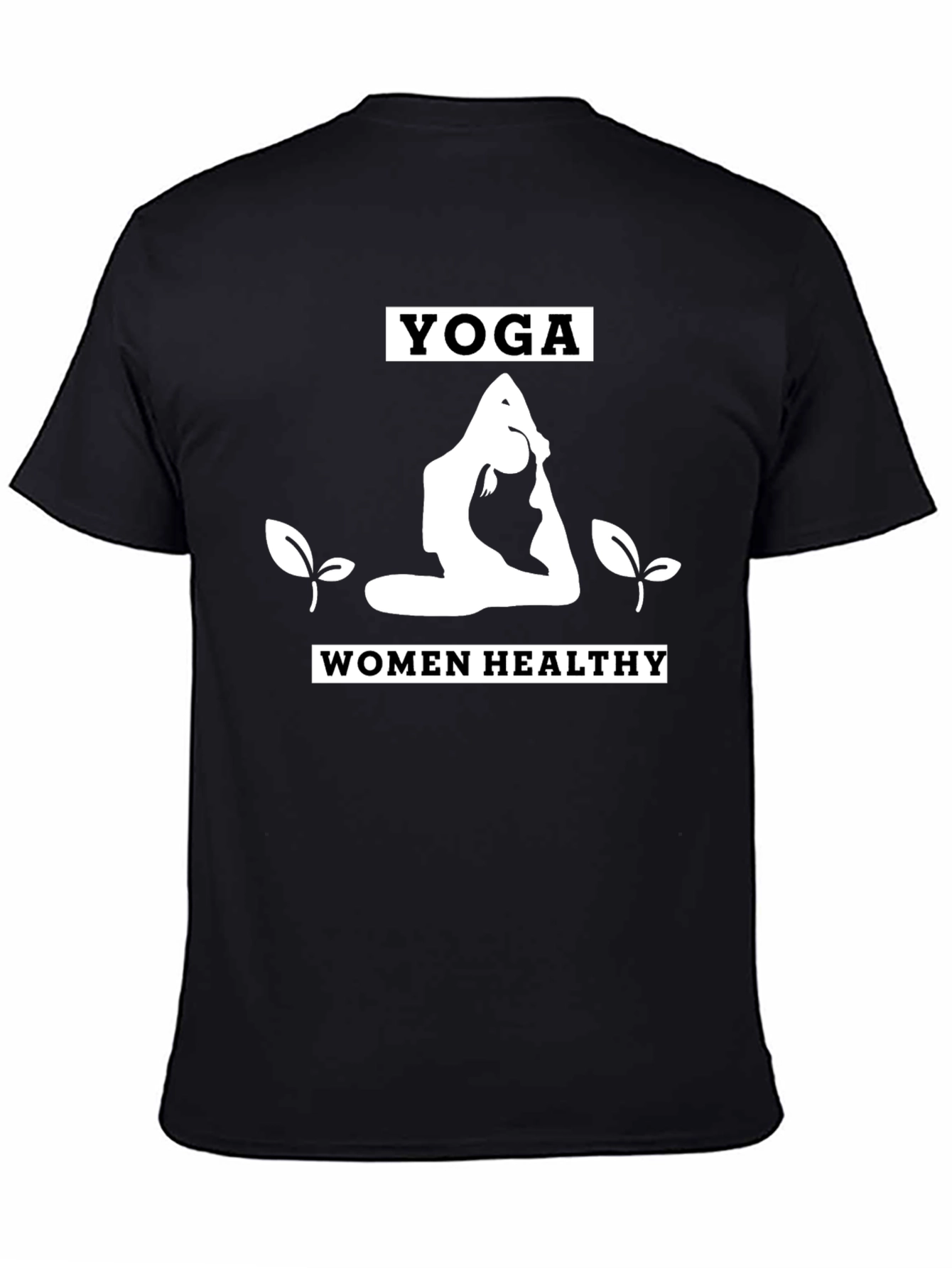 Camiseta Yoga Mujer Saludable Negra