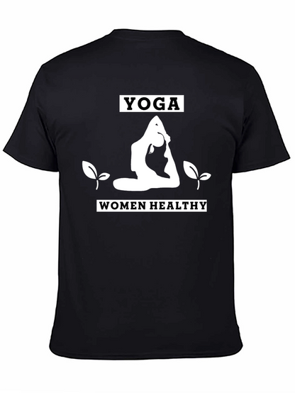 Camiseta Yoga Mujer Saludable Negra