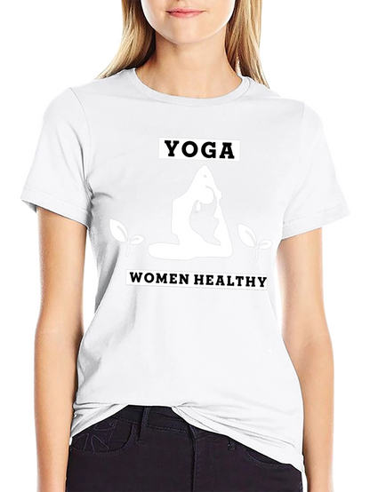 Camiseta Yoga Mujer Saludable Negra