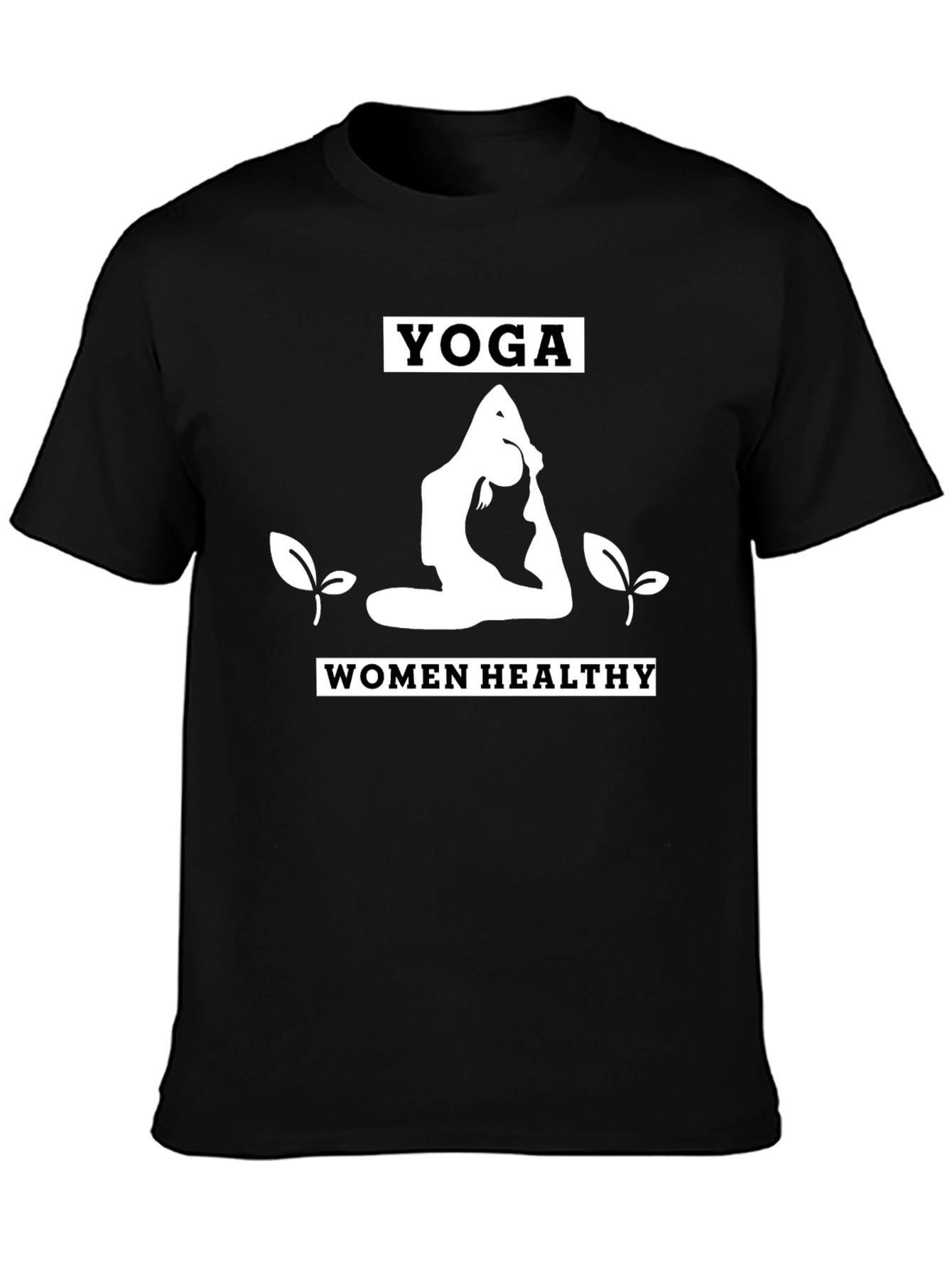 Camiseta Yoga Mujer Saludable Negra