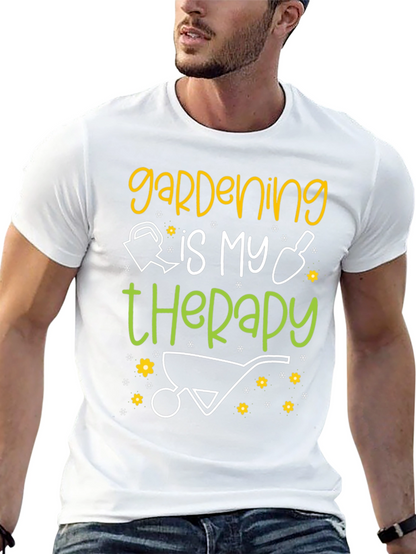 Camiseta Negra: Jardinería es mi Terapia