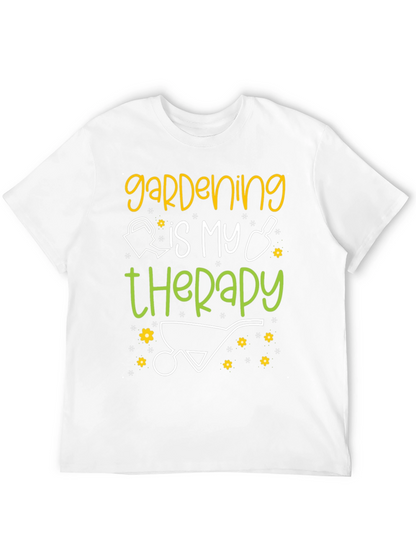 Camiseta Negra: Jardinería es mi Terapia