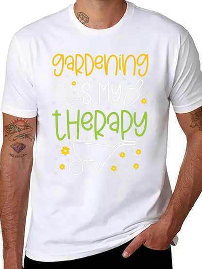 Camiseta Negra: Jardinería es mi Terapia