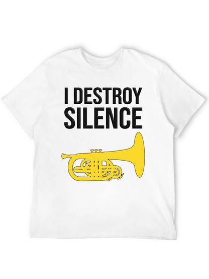 Camiseta Negra I Destroy Silence con Tuba Dorada