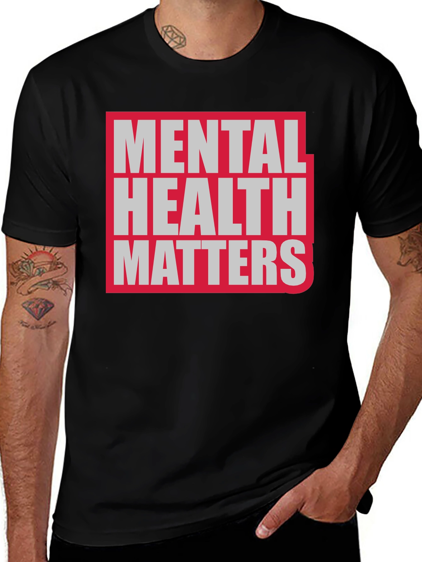 Camiseta Negra La Salud Mental Importa